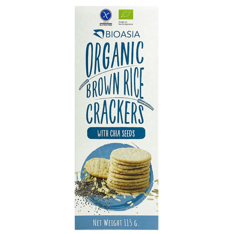 BioAsia 無添加糖 無麩質 有機奇亞籽糙米脆餅115g