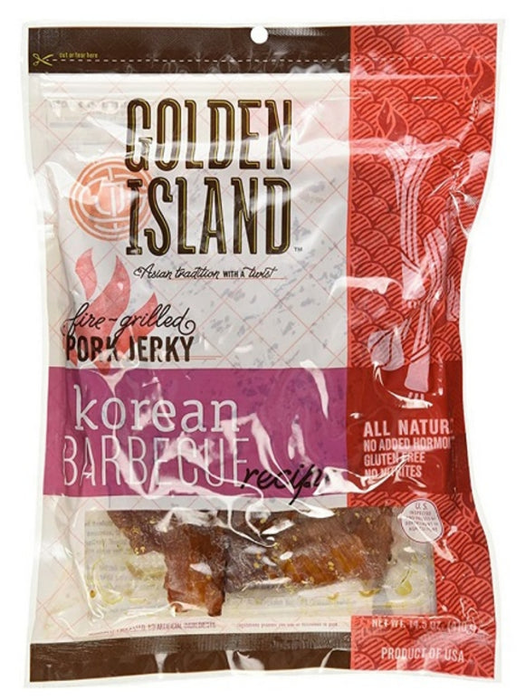 美國Golden Island 豬肉乾(韓式BBQ味)411G