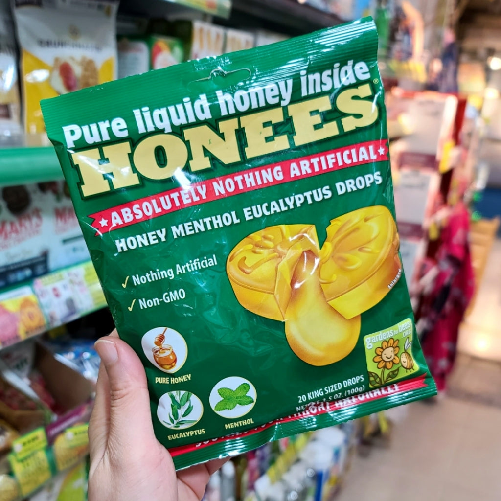 HONEES 蜂蜜桉樹薄荷糖100g｜蜂蜜夾心｜方便隨身攜帶
