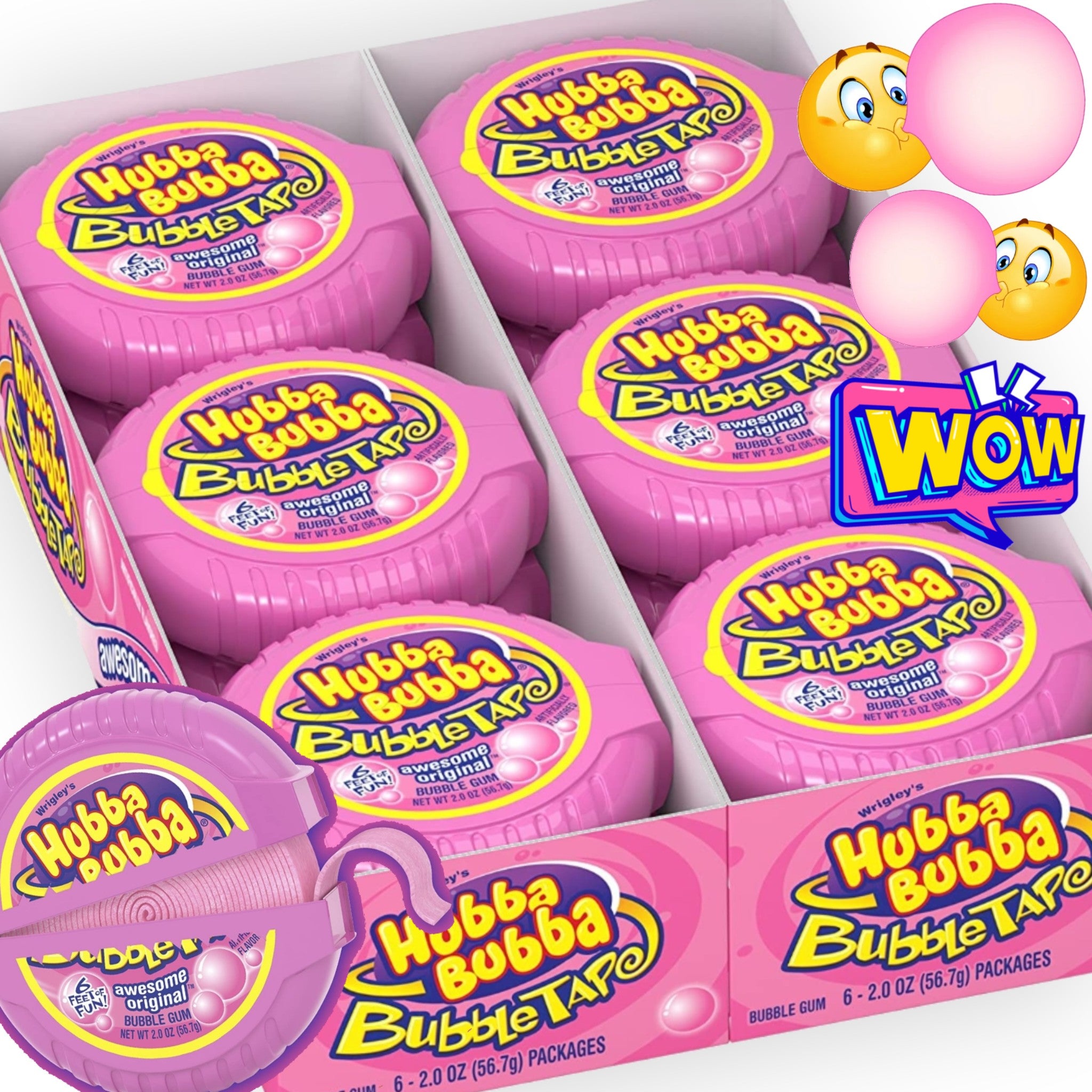 Hubba Bubba Bubble Tape, Bubble Gum - Original 雜果原味卷裝吹波糖
