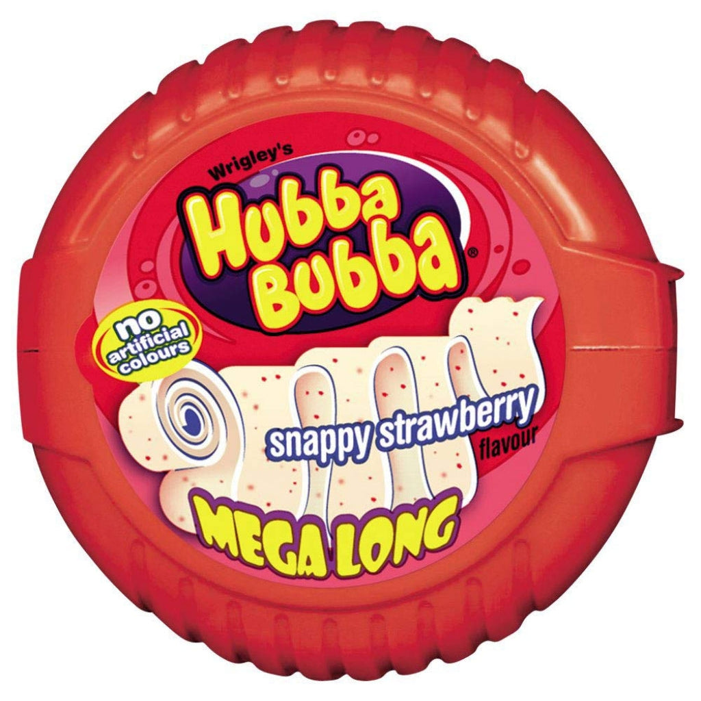 Hubba Bubba Bubble Tape 士多啤梨味泡泡糖包裝 Strawberry Bubble Gum