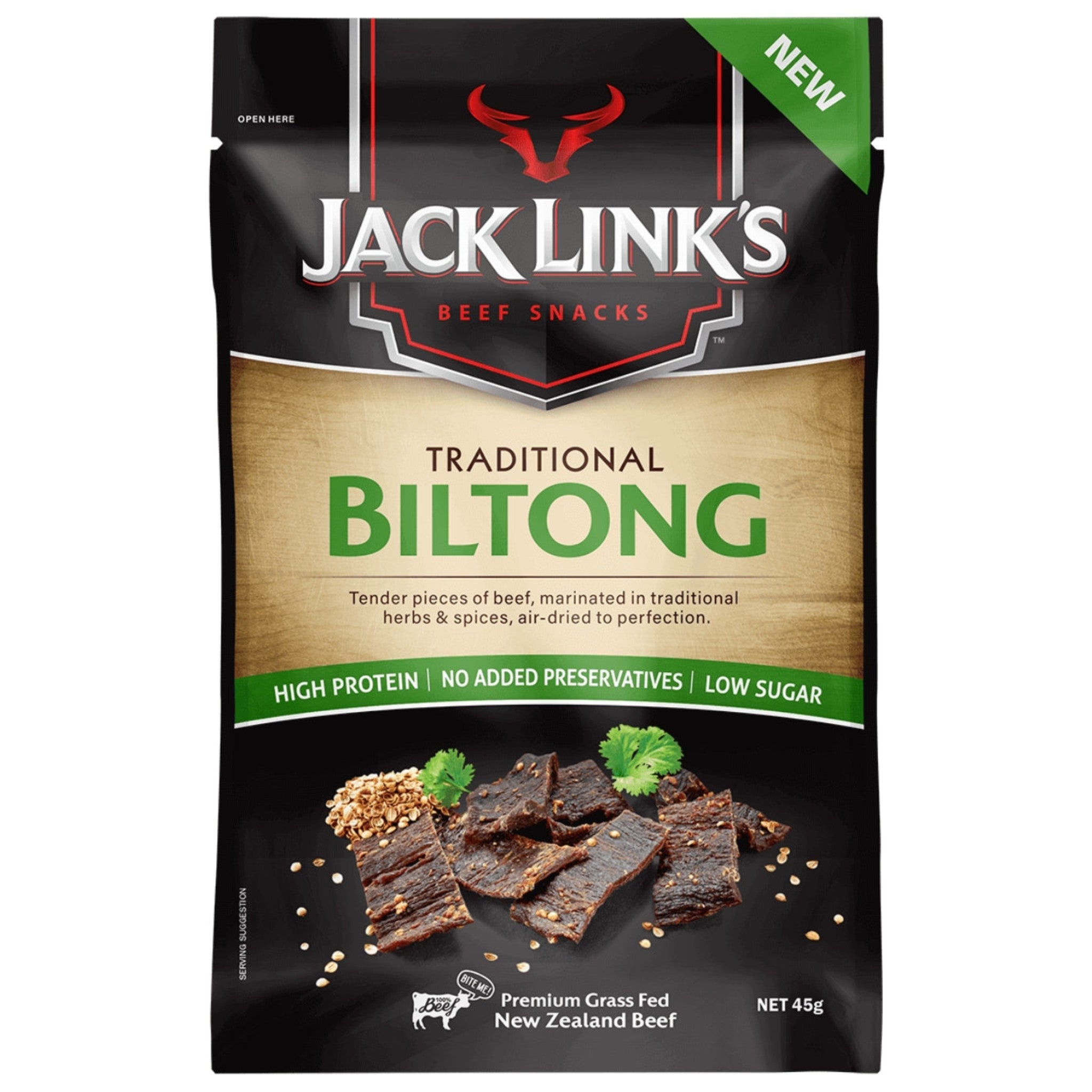 紐西蘭Jack Link's Biltong Beef Snacks - Traditional Biltong 45g