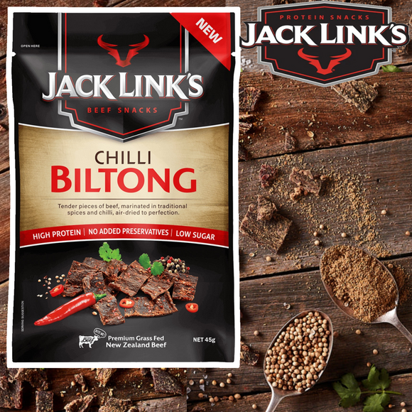 Jack Link's Biltong Beef Snacks - Chilli Biltong 45g