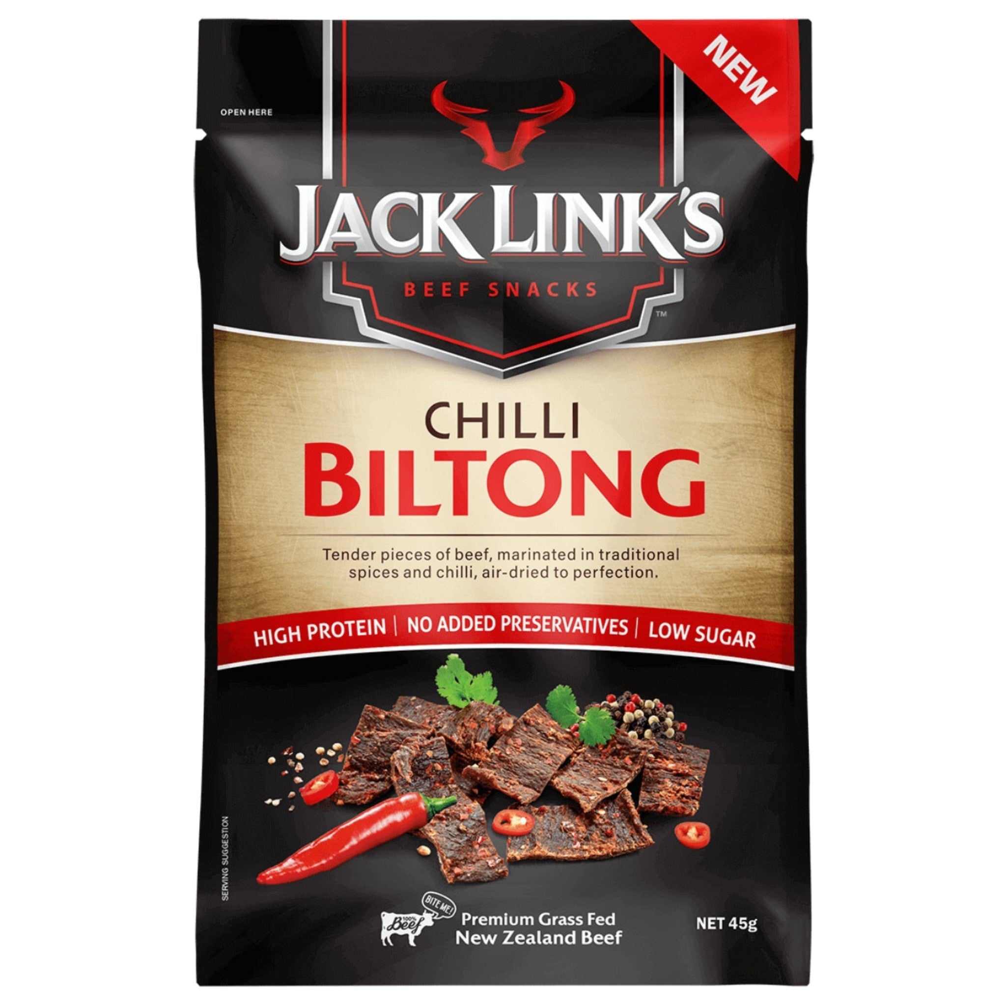 紐西蘭Jack Link's Biltong Beef Snacks - Chilli Biltong 45g