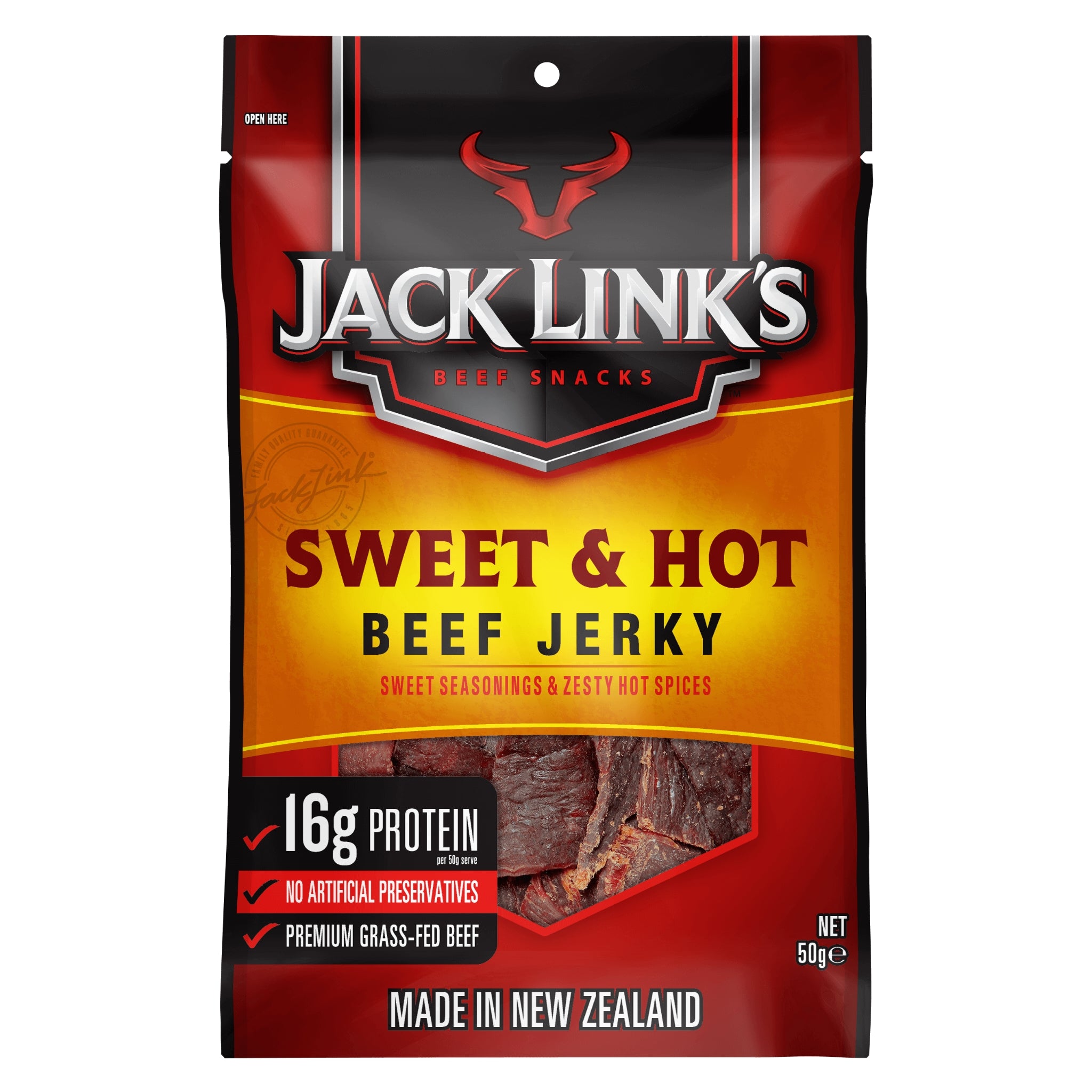 紐西蘭Jack Link's 甜辣惹味草飼牛肉乾50g