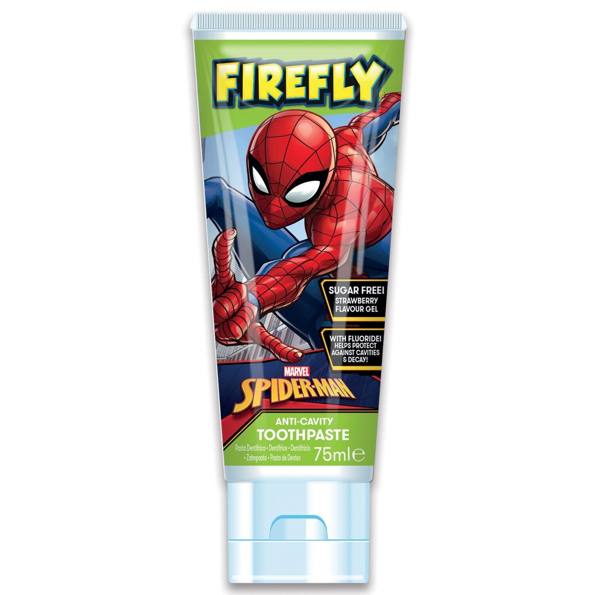 Firefly 蜘蛛俠吹波糖味含氟防蛀兒童牙膏 75ml