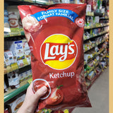 Lays Ketchup Chips Family Size 加拿大直送 Lays 蕃茄汁味薯片