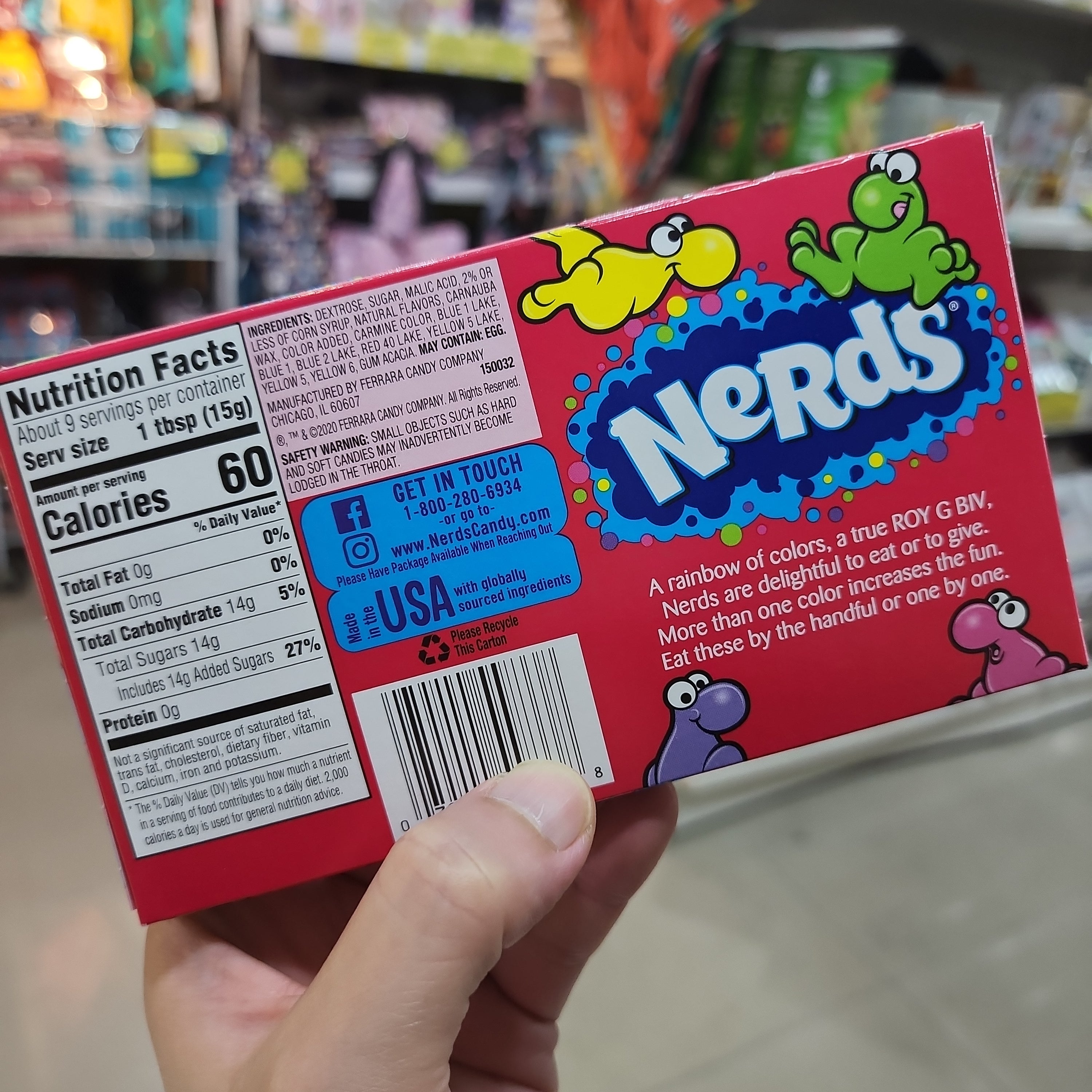 NERDS Rainbow多重水果味糖粒 彩色美國零食