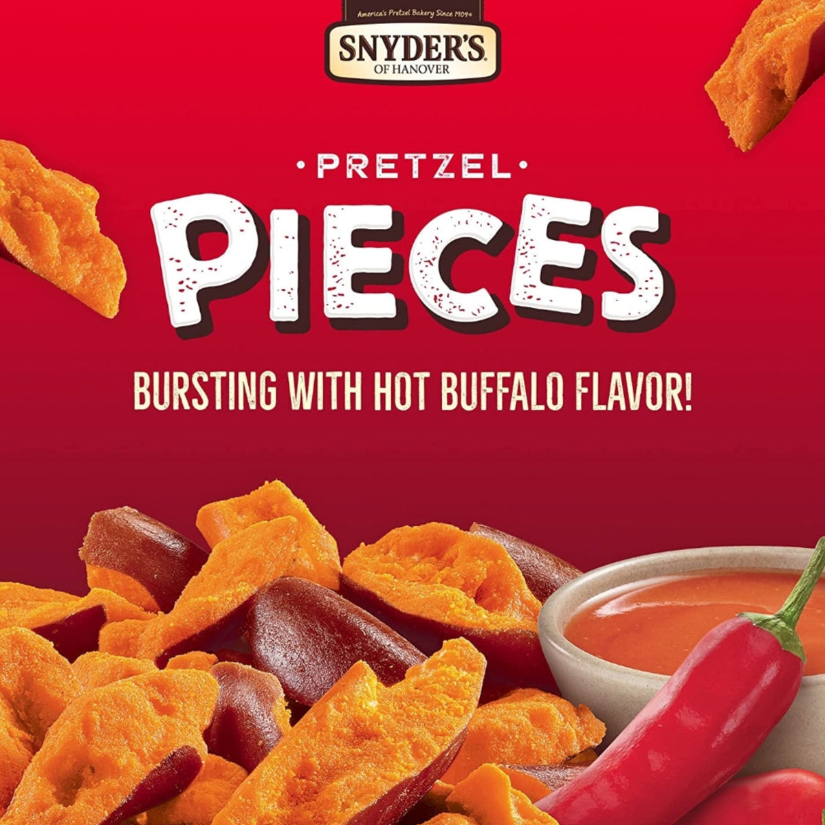 Snyder’s Buffalo Wing Pretzel Pieces｜水牛城雞翼味椒鹽脆餅｜香辣美式零食