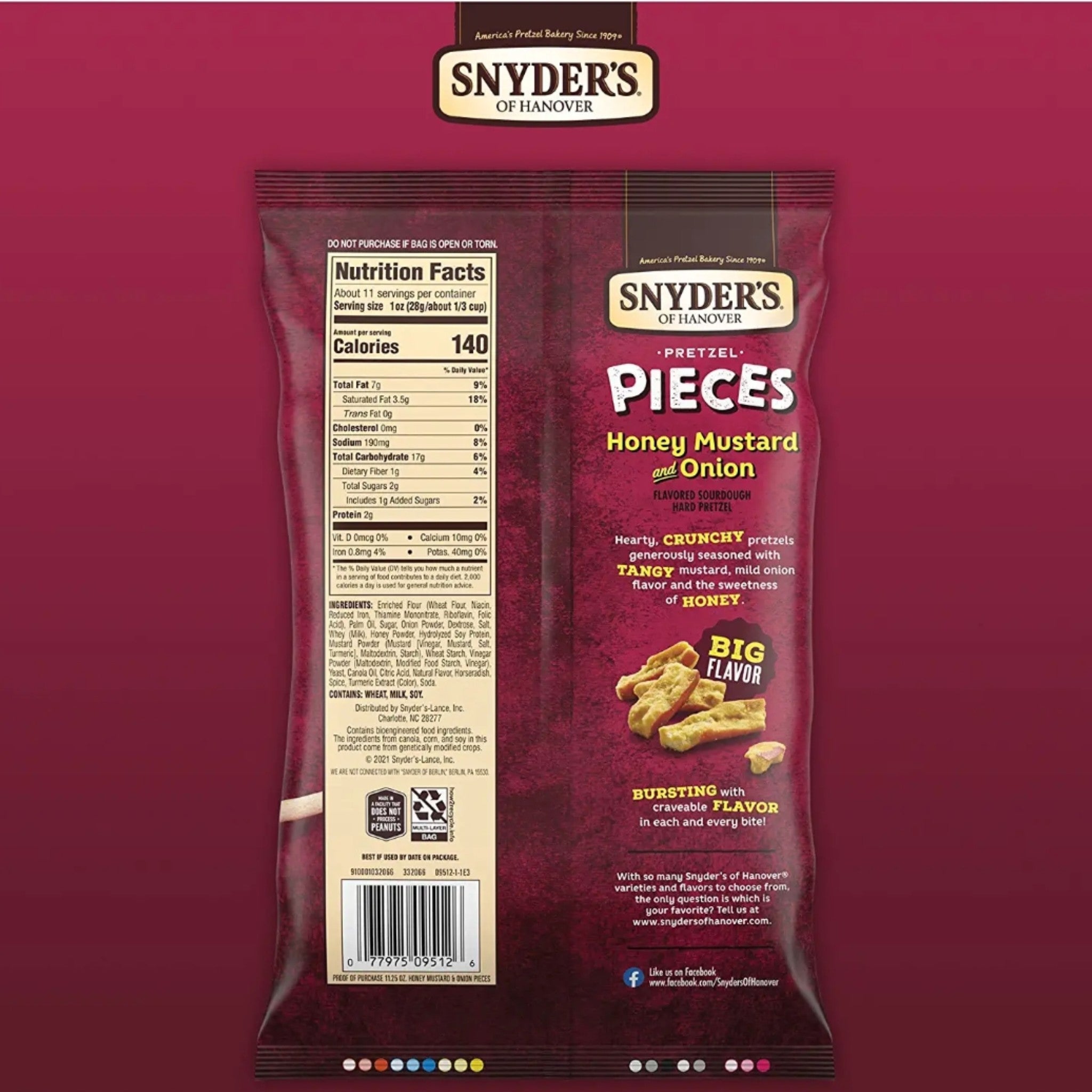 美國Snyder's Pretzel Pieces蜜糖芥末洋蔥味酥片318g