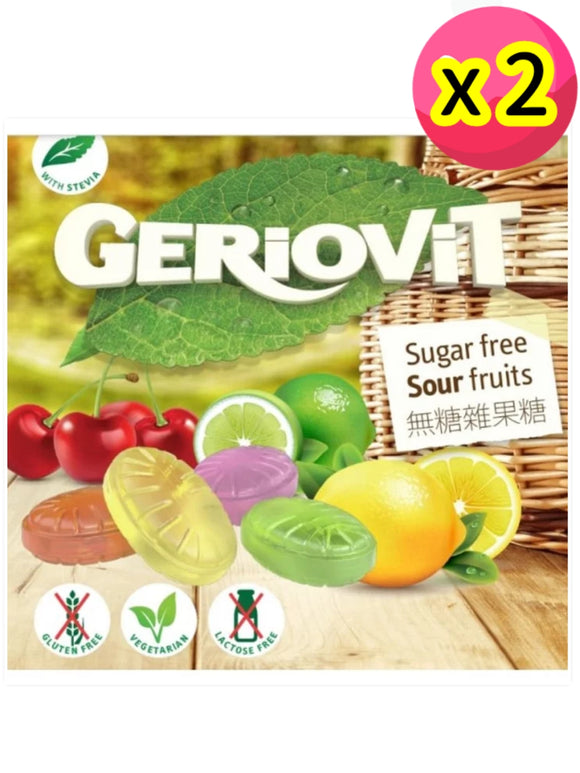 Geriovit 無糖雜錦水果糖 40g (2包裝)