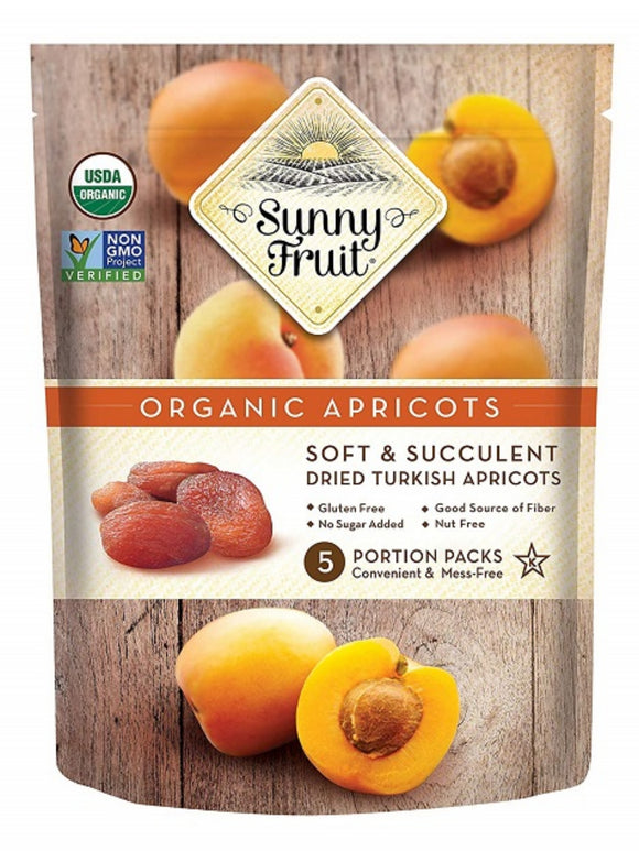 Sunny Fruit 有機,無添加糖,無麩質,天然杏脯乾 (5包獨立包裝)