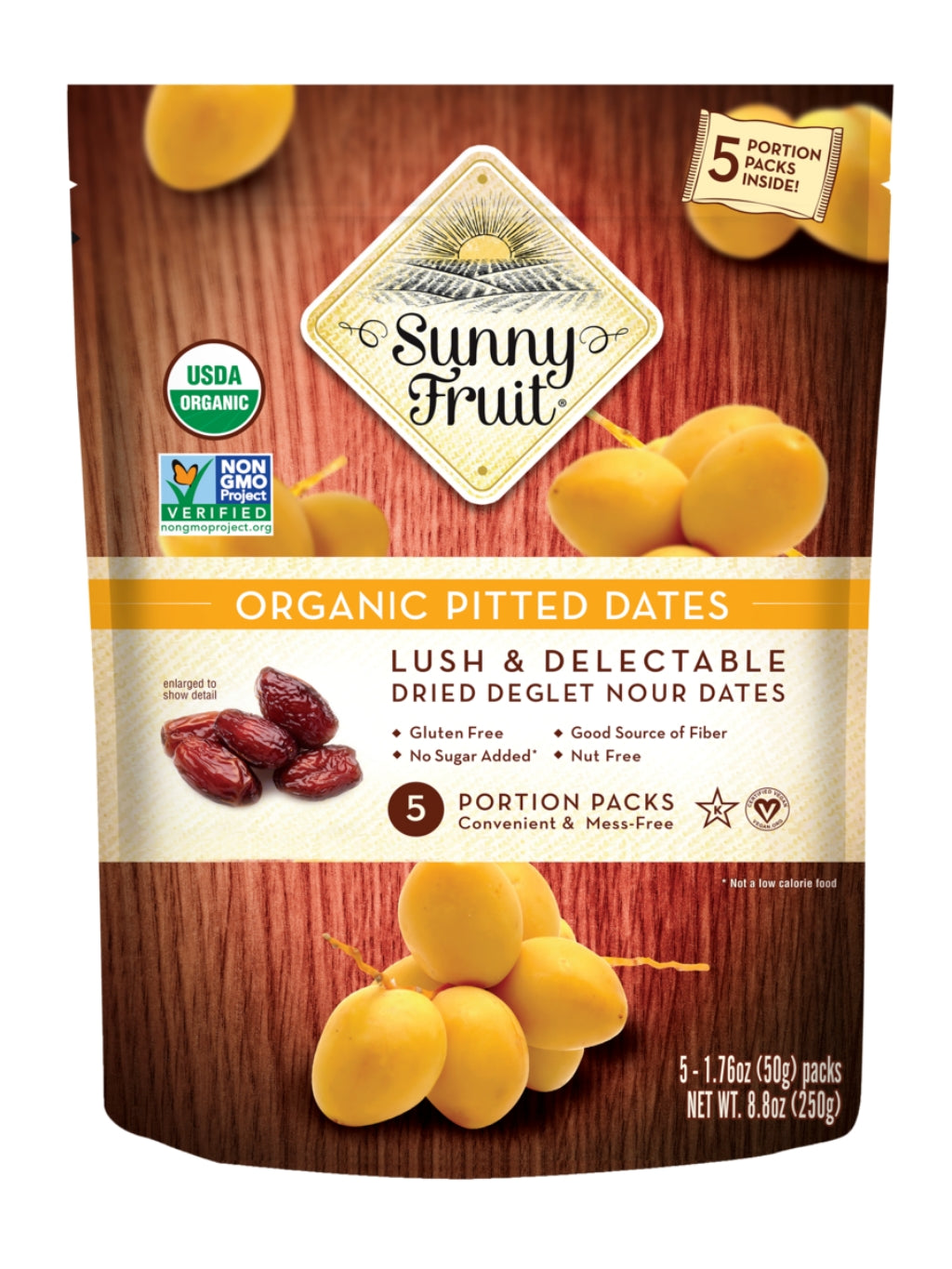 Sunny Fruit Organic Dried Dates (5 packs) 有機,無添加糖,無麩質,天然椰棗乾 (5包獨立包裝)