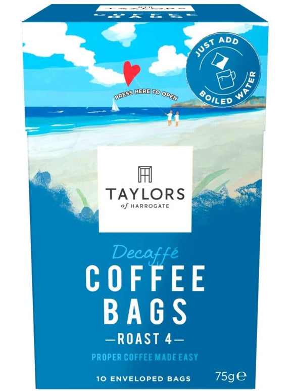 Taylors of Harrogate 無咖啡因,浸泡式阿拉比卡咖啡包 (10包獨立包裝)