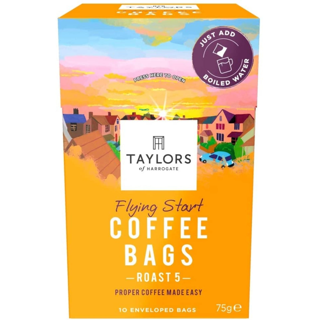 Taylors of Harrogate Flying Start 咖啡包10包｜黑朱古力榛子香
